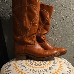 Source Unknown Brown Heeled Boots